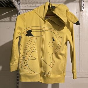 Yellow Pikachu Kids Hoodie